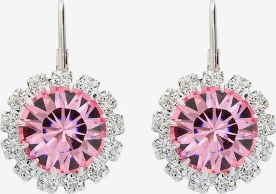 1 x 2,2 cm dydžio Auskarai 'Saton adorned with Swarovski crystals' iš EXCLUSIVE EDITION, spalva – šviesiai rožinė, Prekių apžvalga