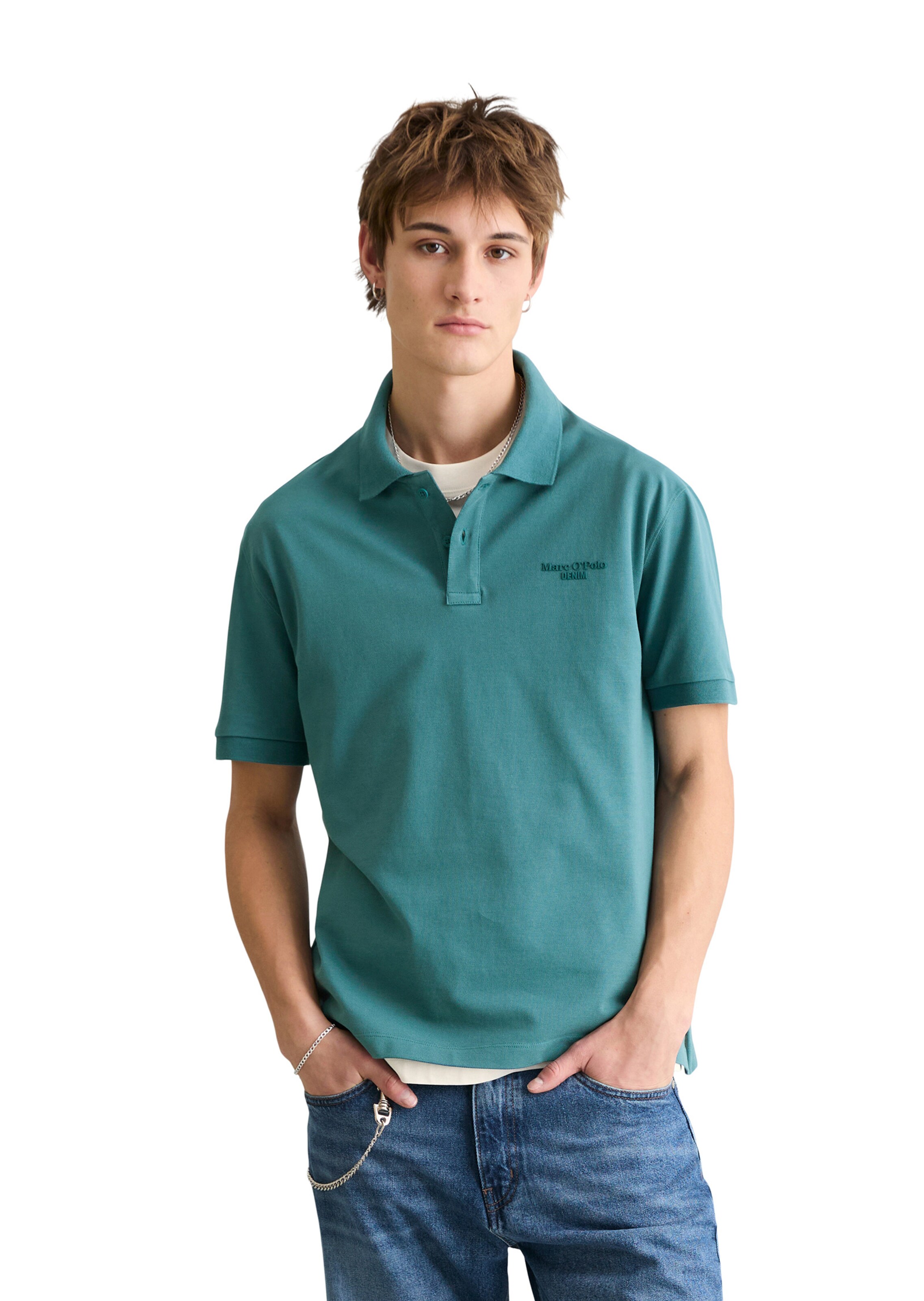 Marc O'Polo DENIM Shirt in Groen: voorkant