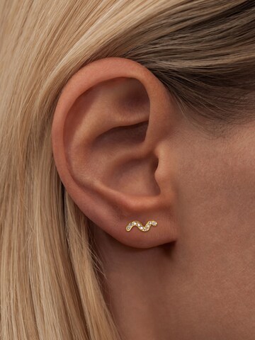 Lulu Copenhagen - Pendientes 'SNAKY' en oro