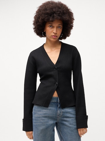 Gina Tricot Kardigán - Čierna: predná strana
