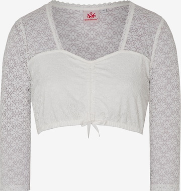 Blouse folklorique 'Elaia' SPIETH & WENSKY en blanc : devant