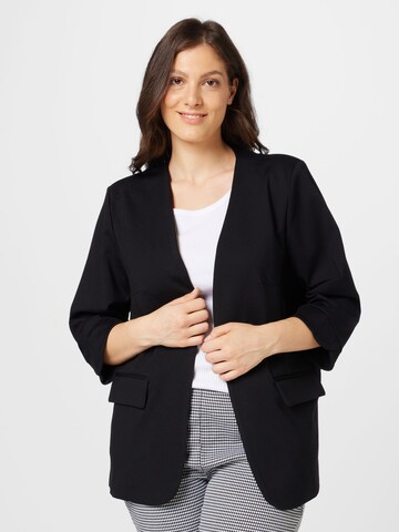 Fransa Curve Blazer in Black: front