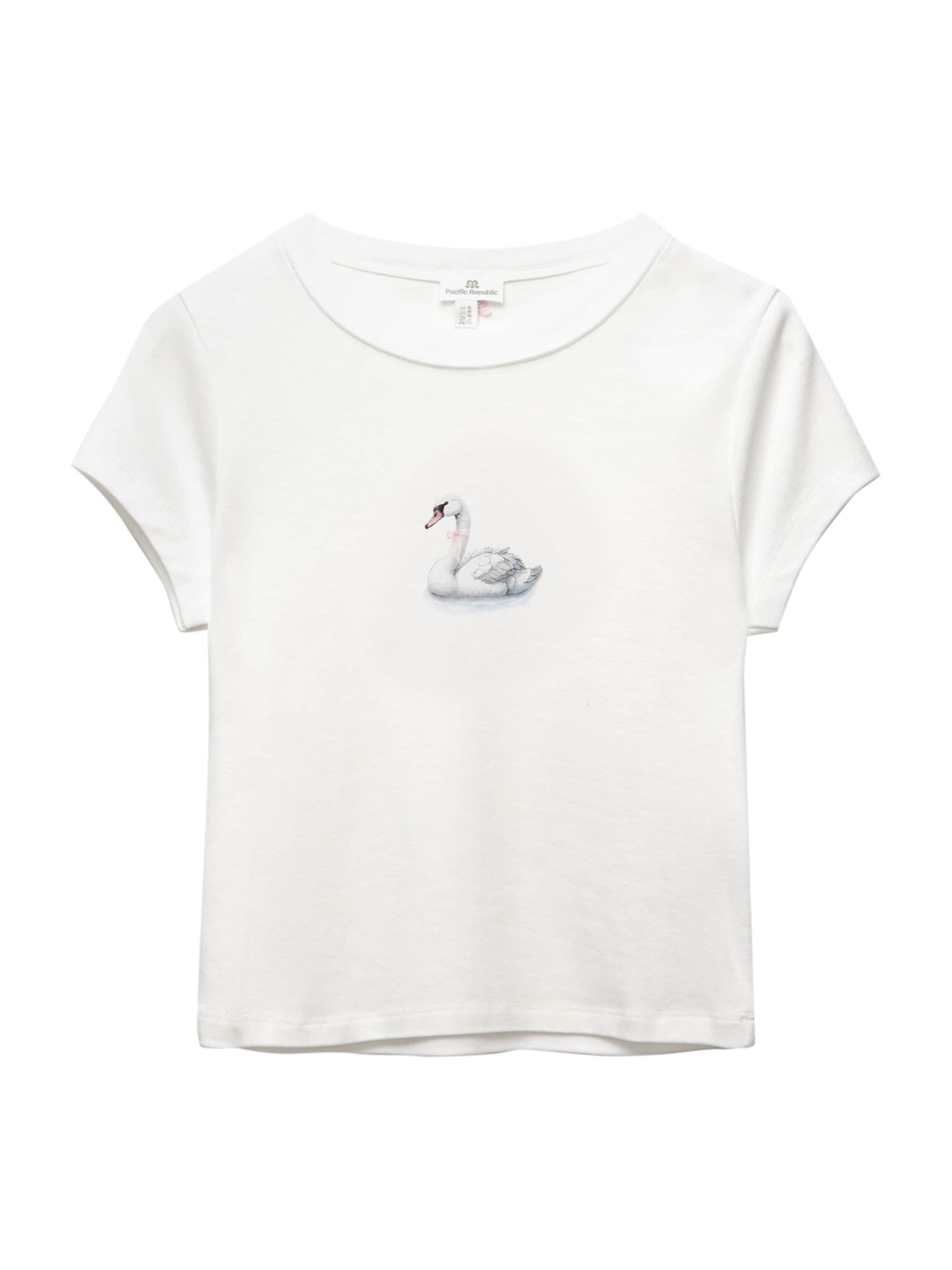 Maglietta 'PACIFIC' Pull&Bear di colore grigio chiaro / rosa / nero, Visualizzazione prodotti