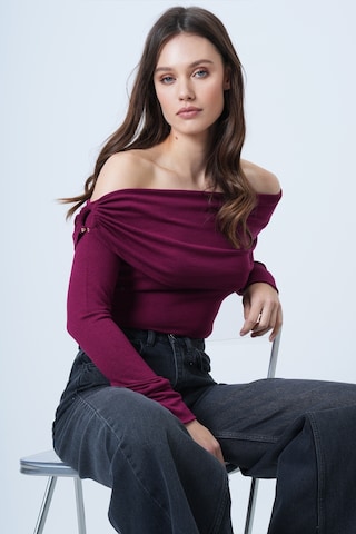 Trend Alaçatı Stili - Camiseta en lila: frente