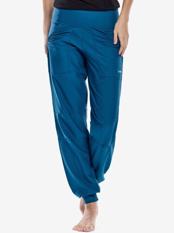 Effilé Pantalon de sport 'LEI101C' Winshape en bleu : devant