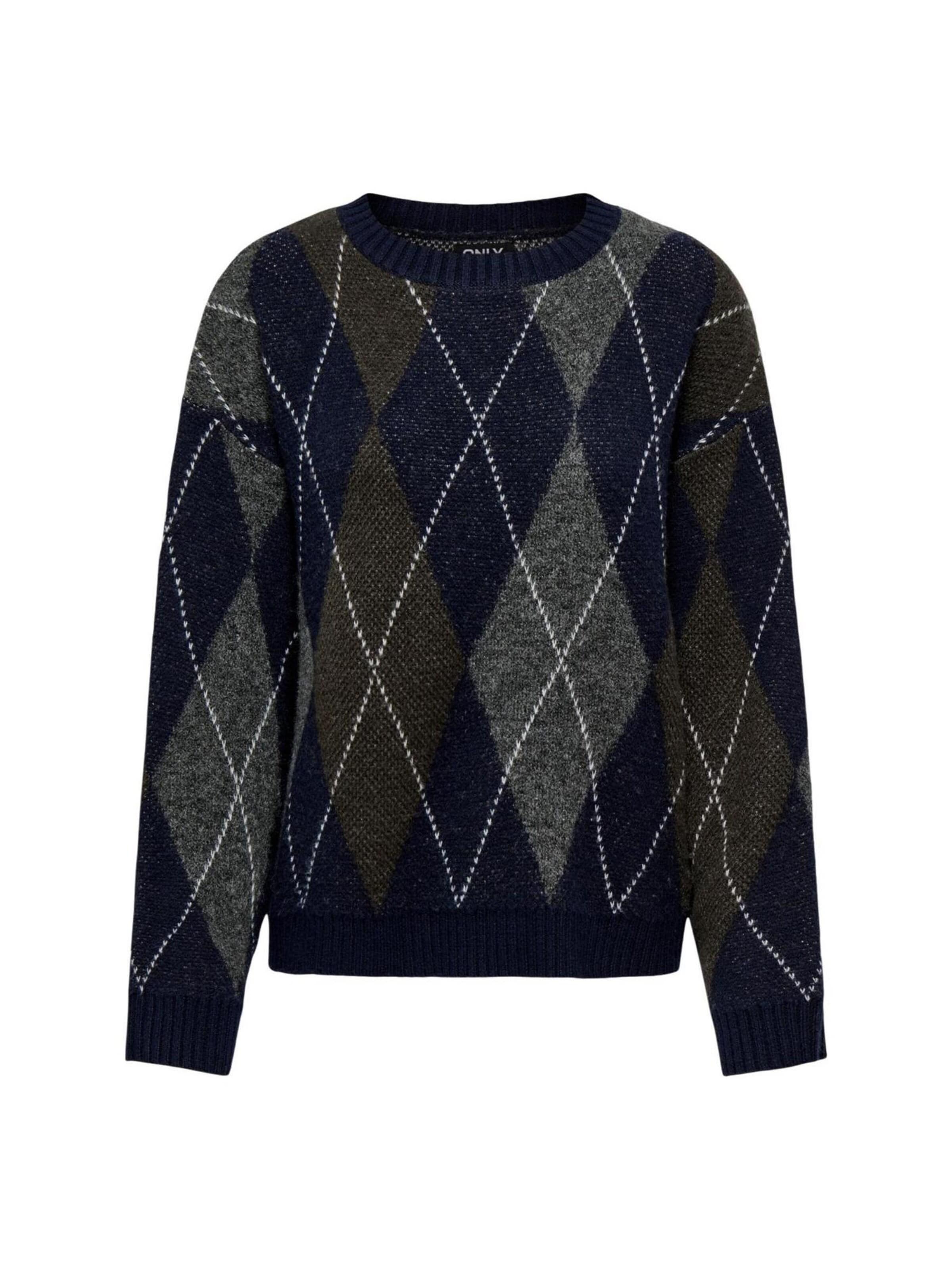 Pullover 'Onlrhombus Argyle Pullover Knt Noos 15383804' di ONLY in blu