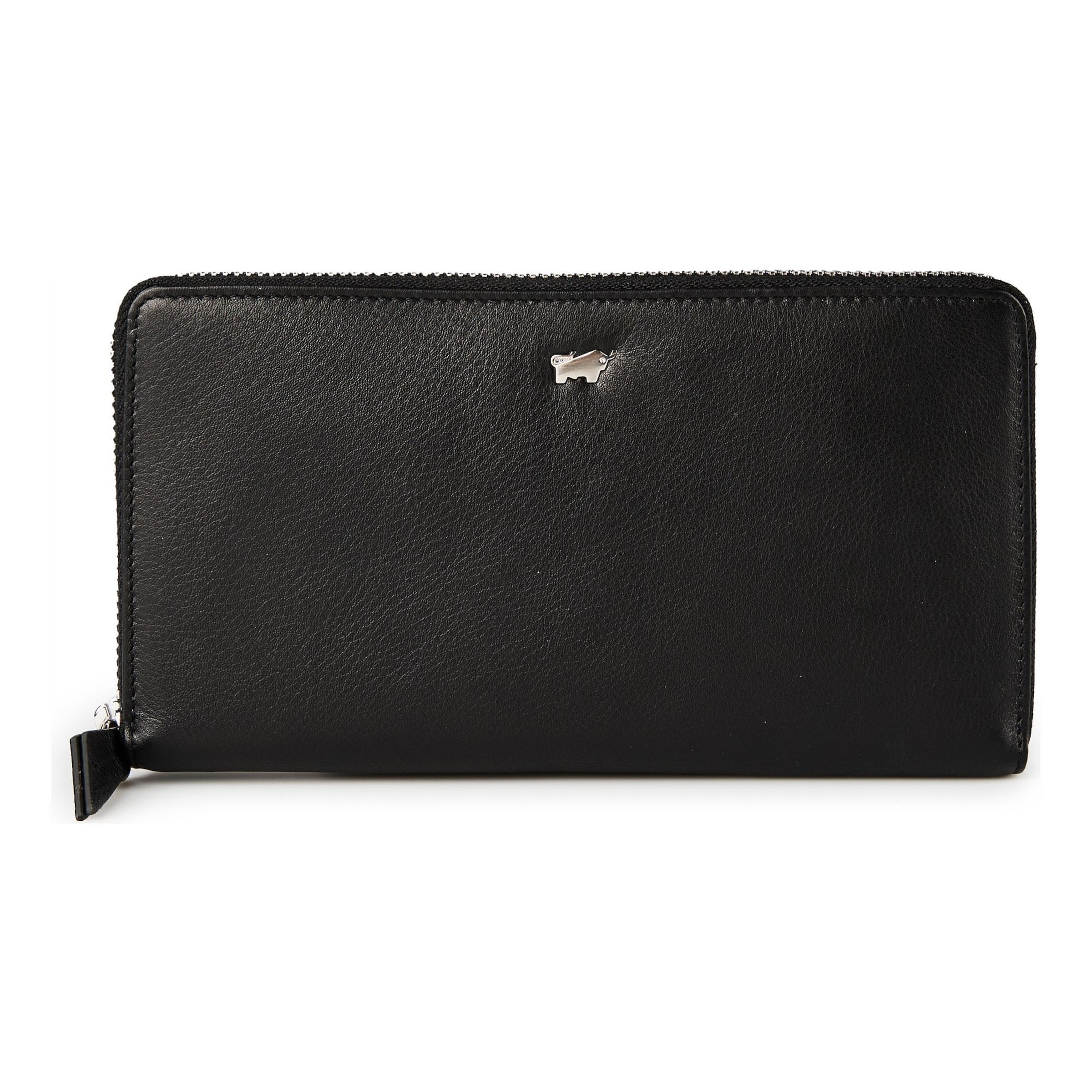Braun Büffel Wallet in Black: front