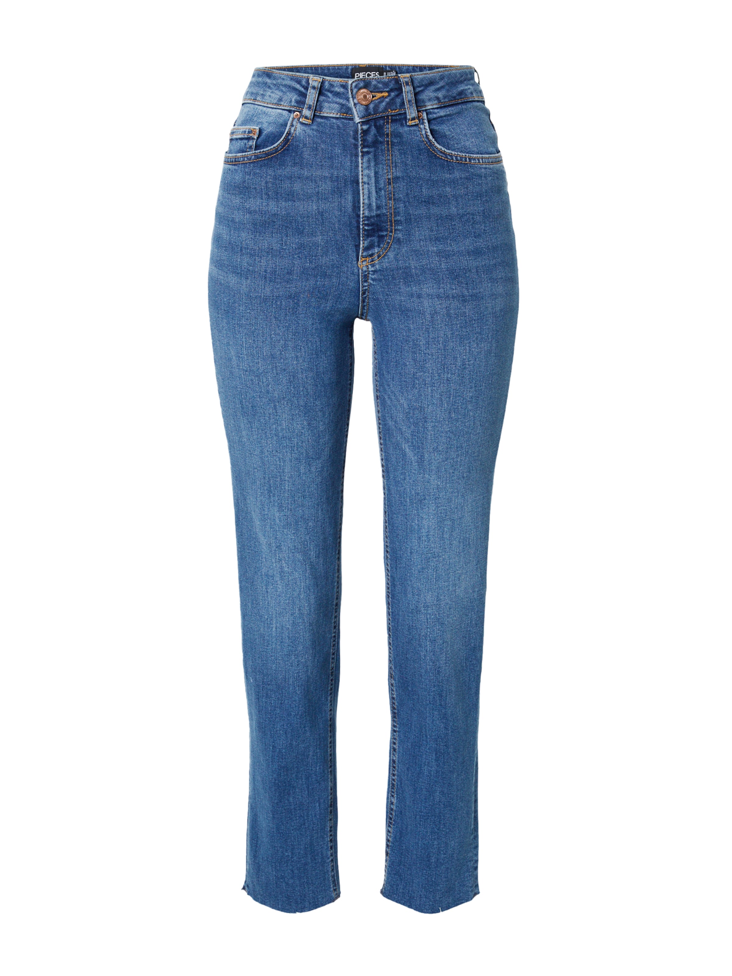 Tapered Jeans 'DELLY' di PIECES in blu: frontale