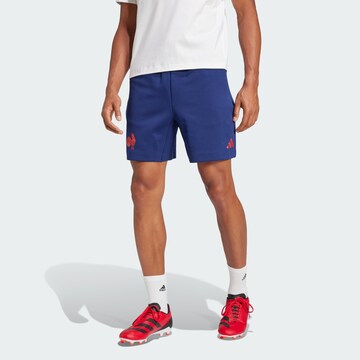 ADIDAS PERFORMANCE Regular Sports trousers 'France Travel Z.N.E. ' in Blue: front