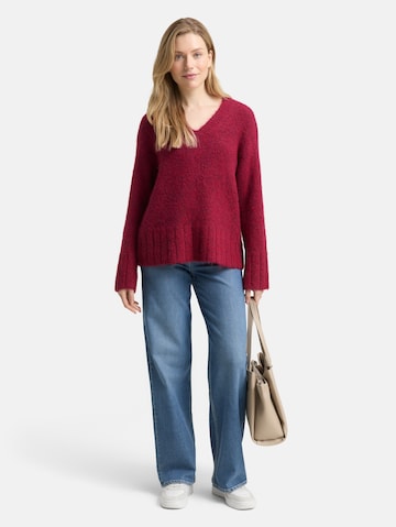 TOM TAILOR Sweater in Red