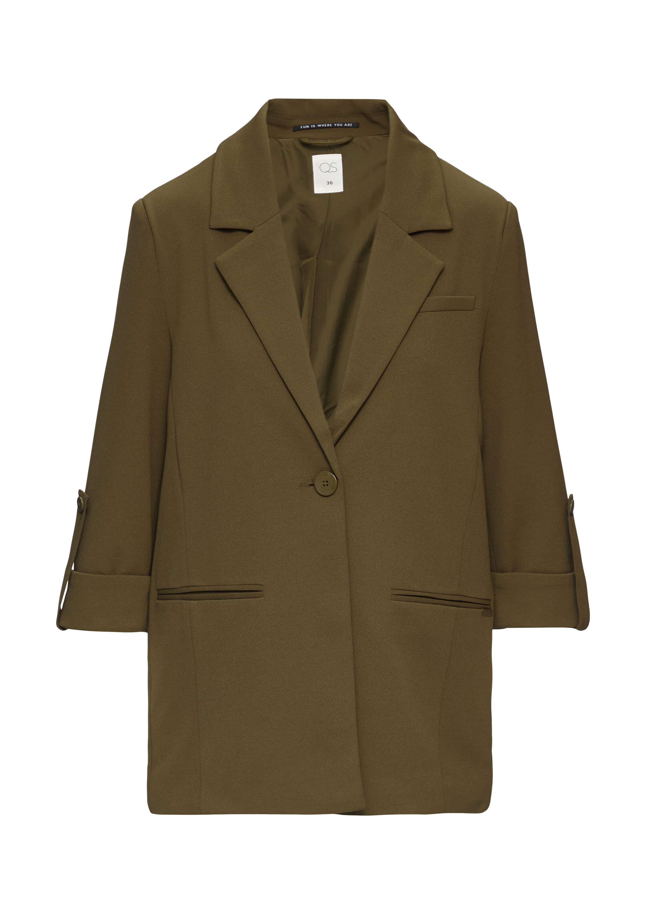 QS Blazers in Groen: voorkant