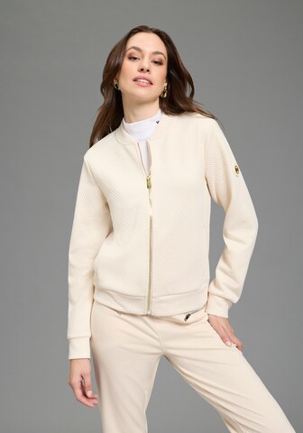 Bruno Banani LM Zip-Up Hoodie in Beige: front