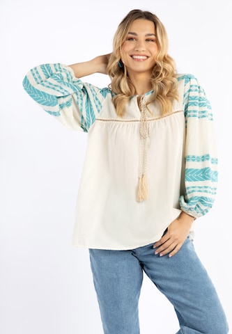 IZIA Blouse in Blauw: voorkant