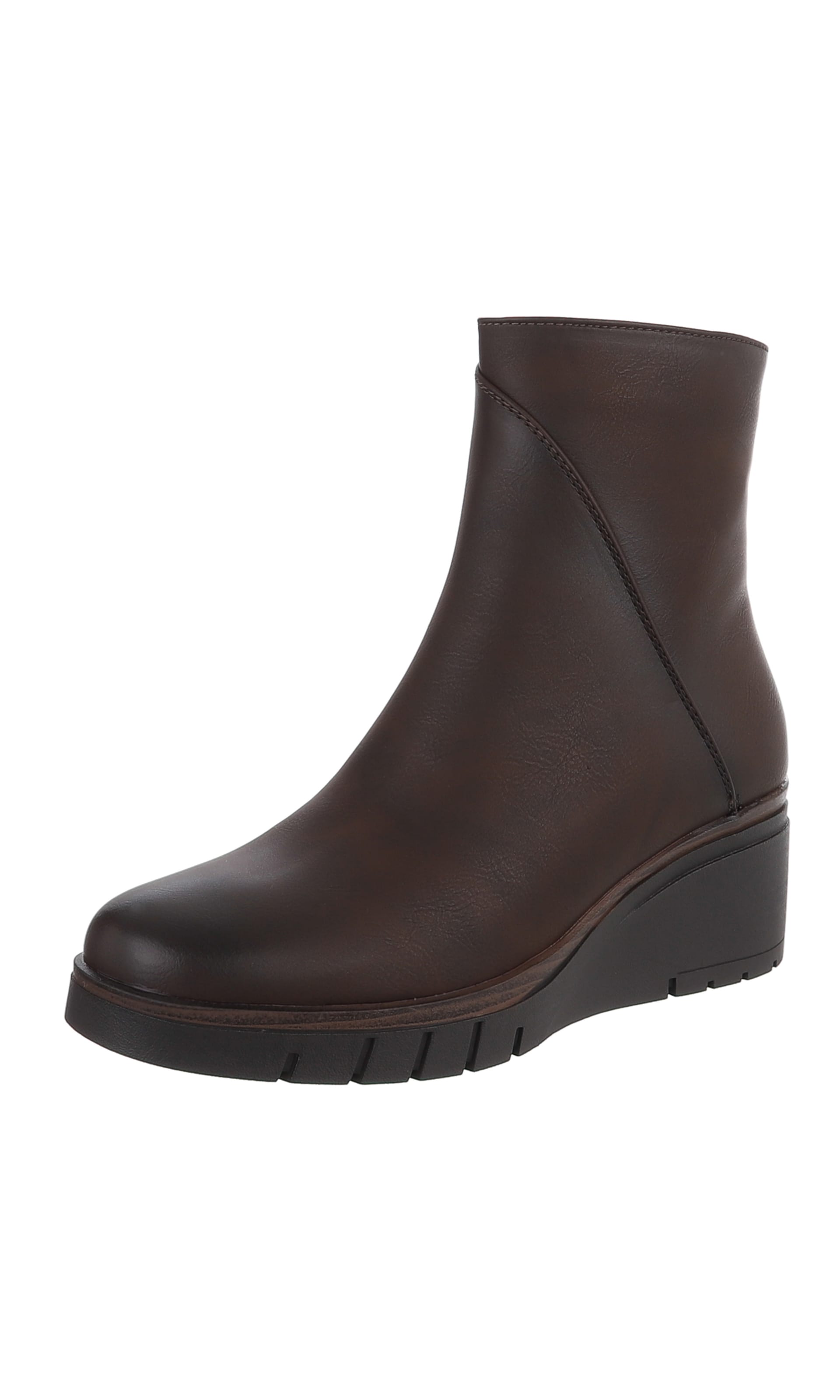 Ital-Design Stiefelette in Braun: Vorderseite