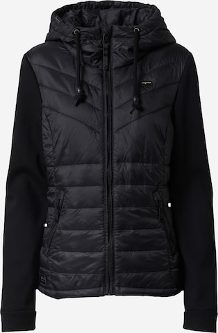 Ragwear Between-Season Jacket 'LUCINDA' in Black: front