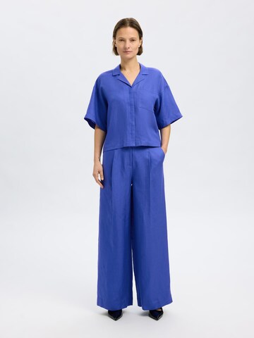 Regular Pantalon à plis 'SLFLyra' SELECTED en bleu