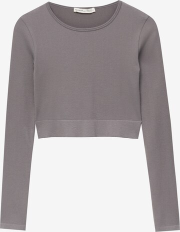 T-shirt Pull&Bear en gris : devant