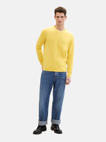 TOM TAILOR Sweater in Yellow