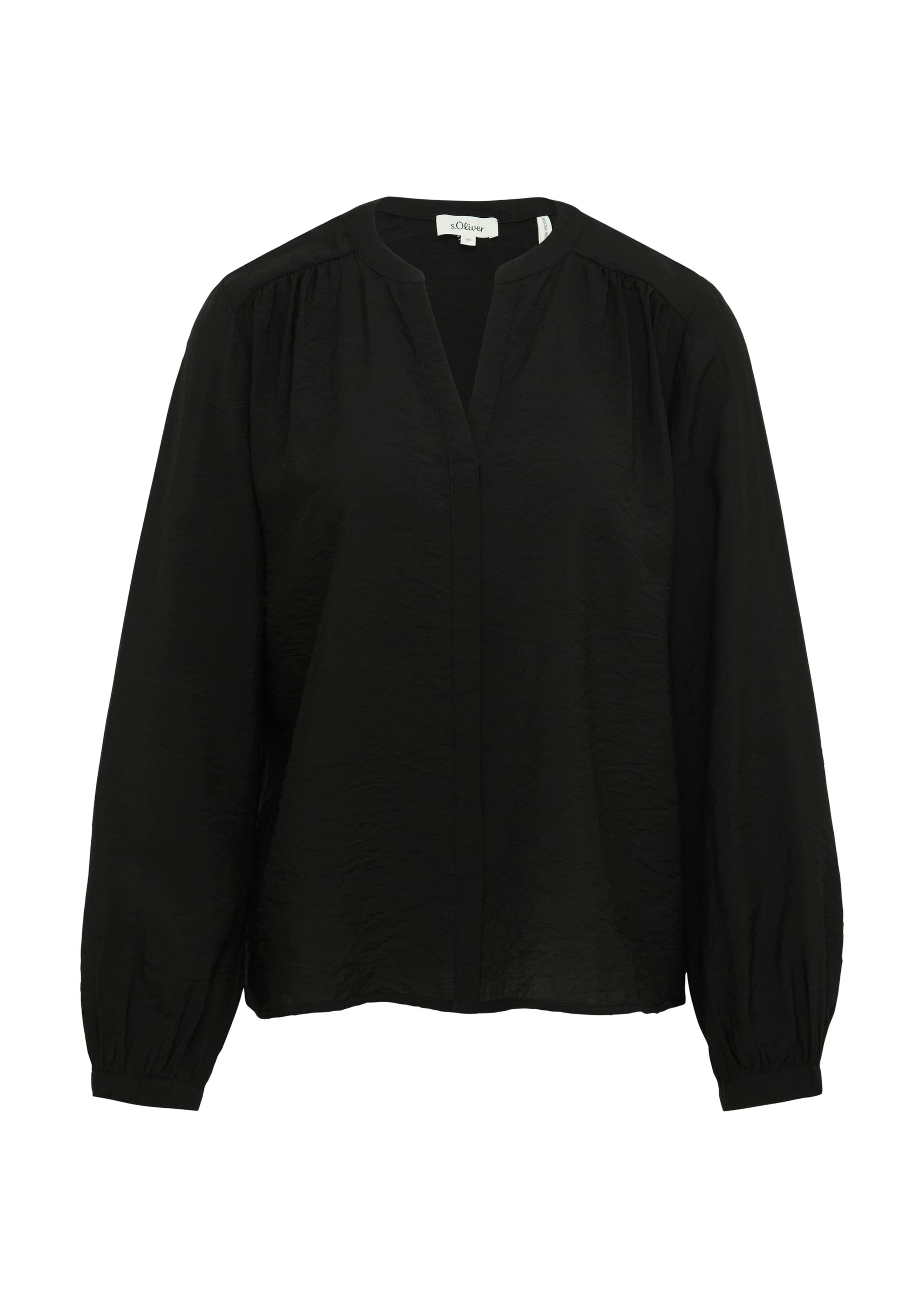 s.Oliver Bluse in Schwarz: Vorderseite