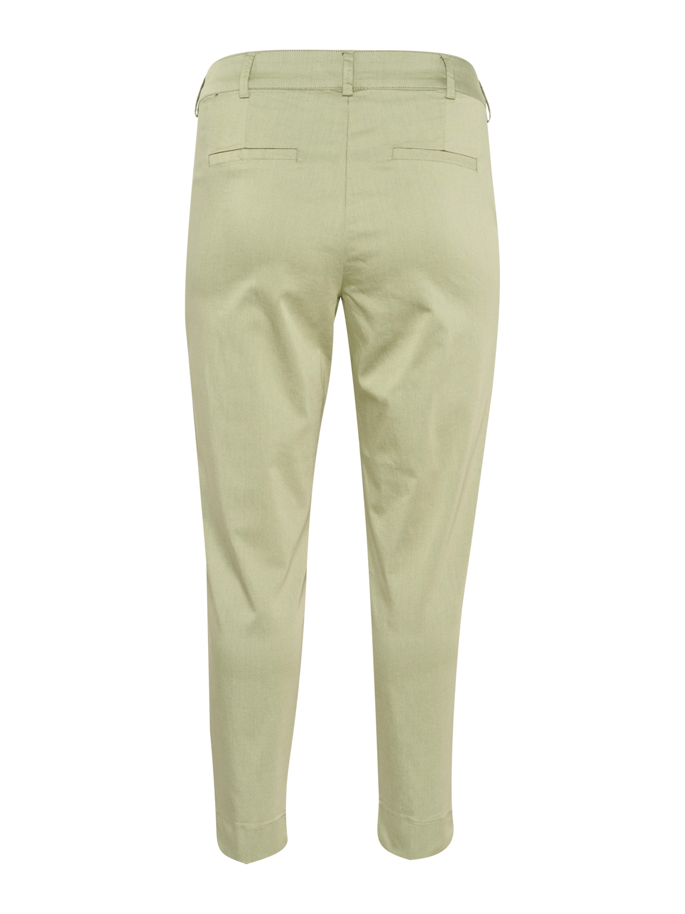 KAFFE CURVE Slimfit Chino hlače 'Leana' | zelena barva