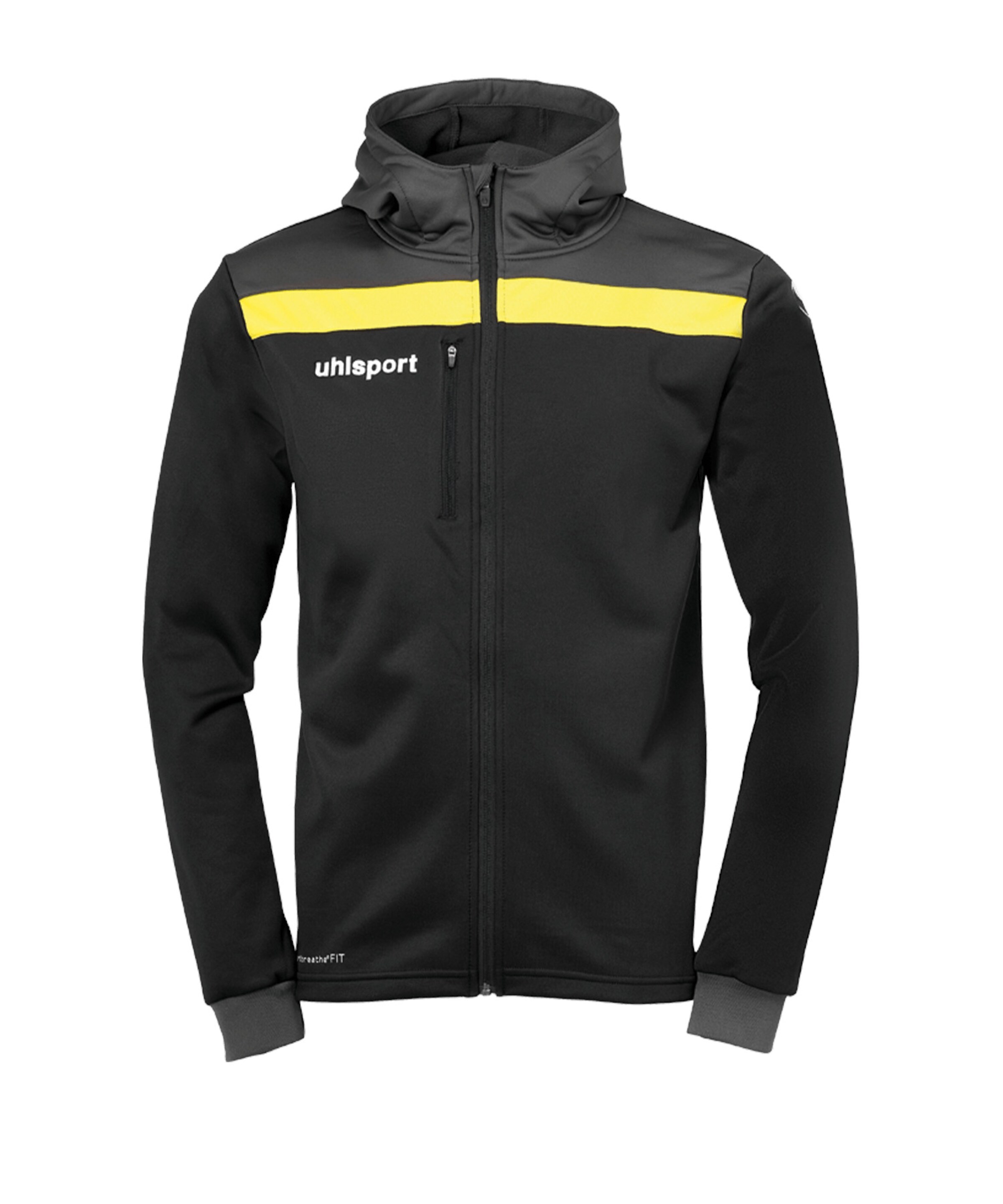 UHLSPORT Athletic Jacket in Black: front