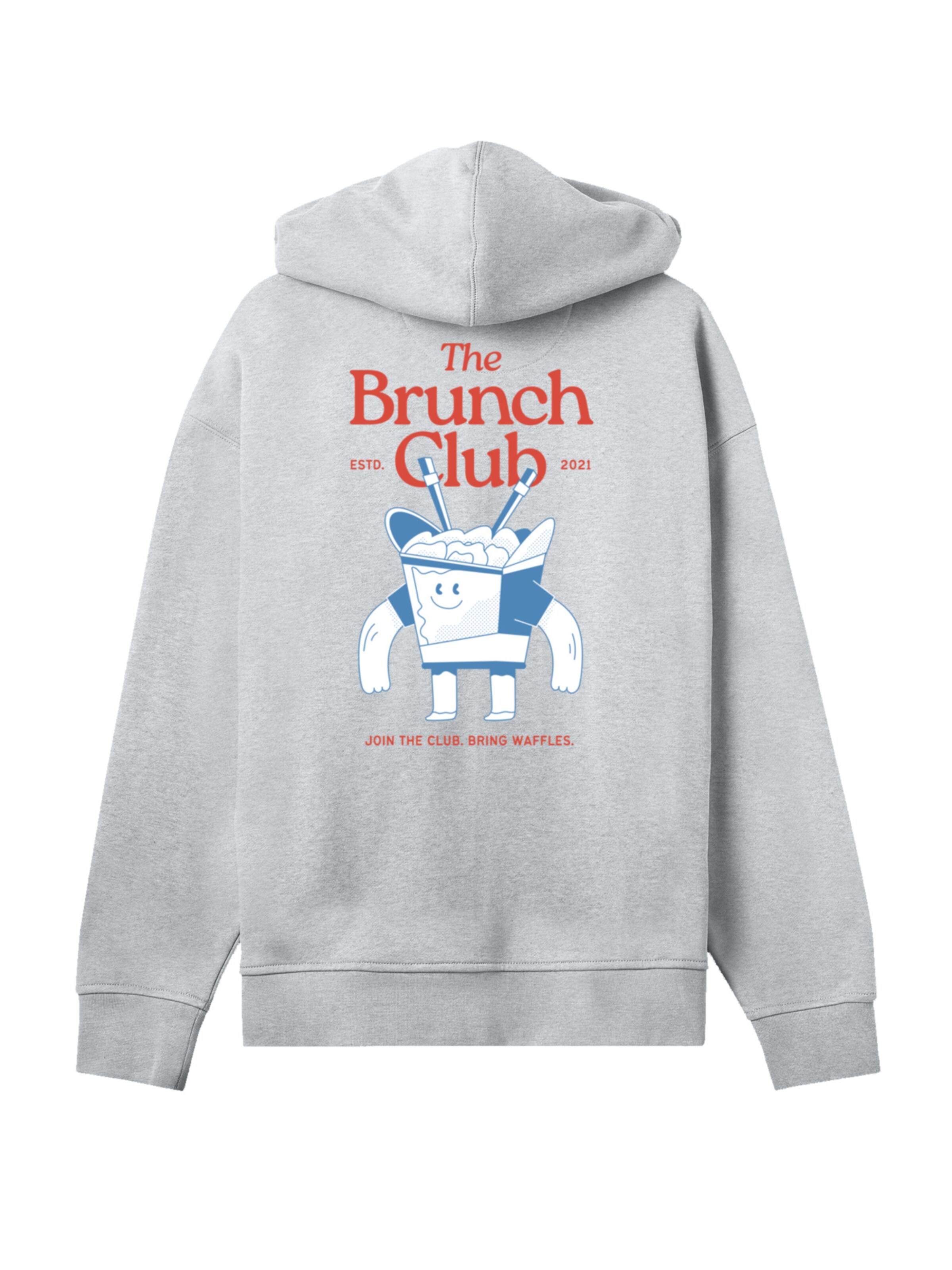 F4NT4STIC Sweatvest 'The Brunch Club' in Grijs: voorkant