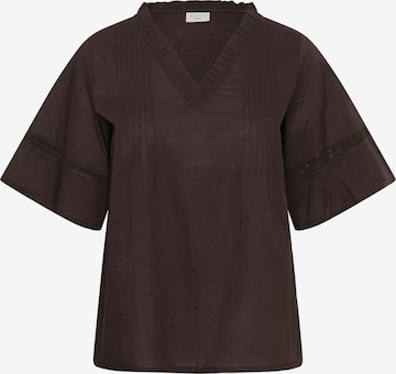KAFFE CURVE Blouse 'KCvaleria' in Brown: front