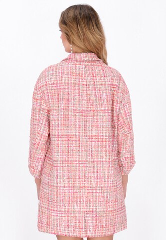 faina Between-seasons coat 'Festive' in Pink