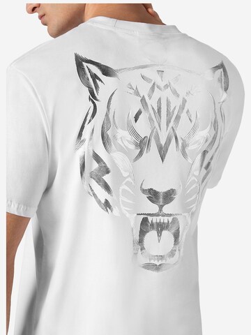 Maglietta 'Tiger' di Plein Sport in bianco