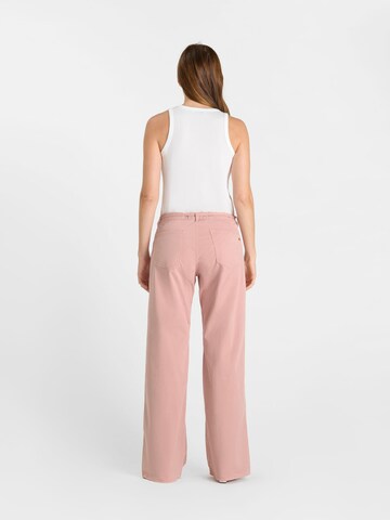 Wide Leg Pantalon chino Le Temps Des Cerises en rose