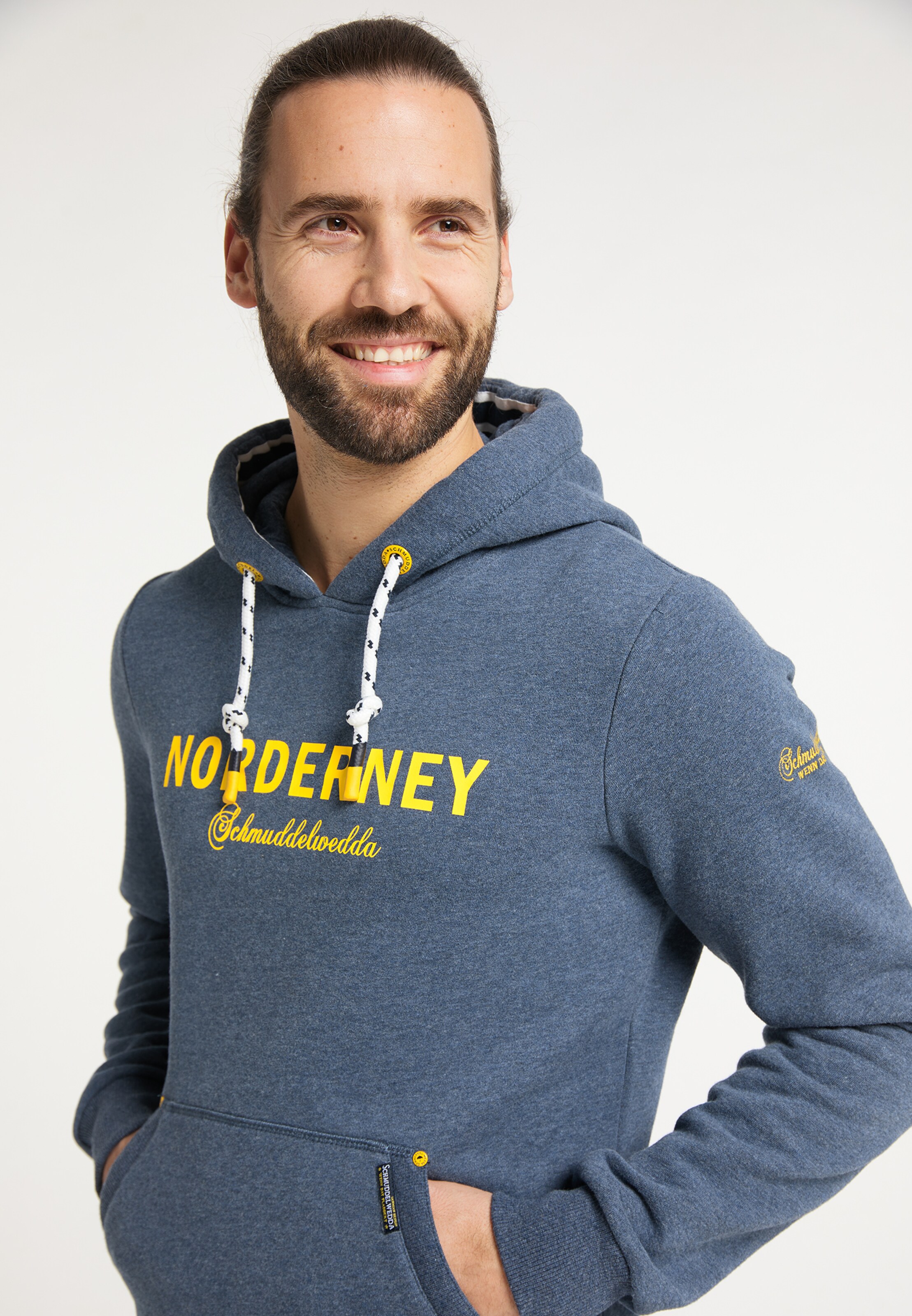 Männer Sweat Schmuddelwedda Sweatshirt 'Norderney' in Blaumeliert - JS82696 Männer Sweat Schmuddelwedda Sweatshirt 'Norderney' in Blaumeliert - JS82696