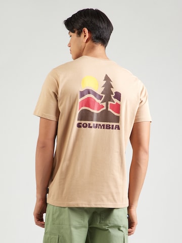 COLUMBIA Funkční tričko 'Explorers Canyon' – hnědá: přední strana