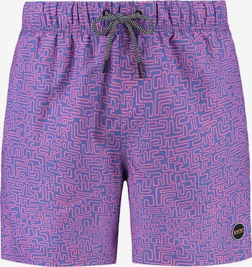 Shorts de bain 'Maze' Shiwi en violet : devant