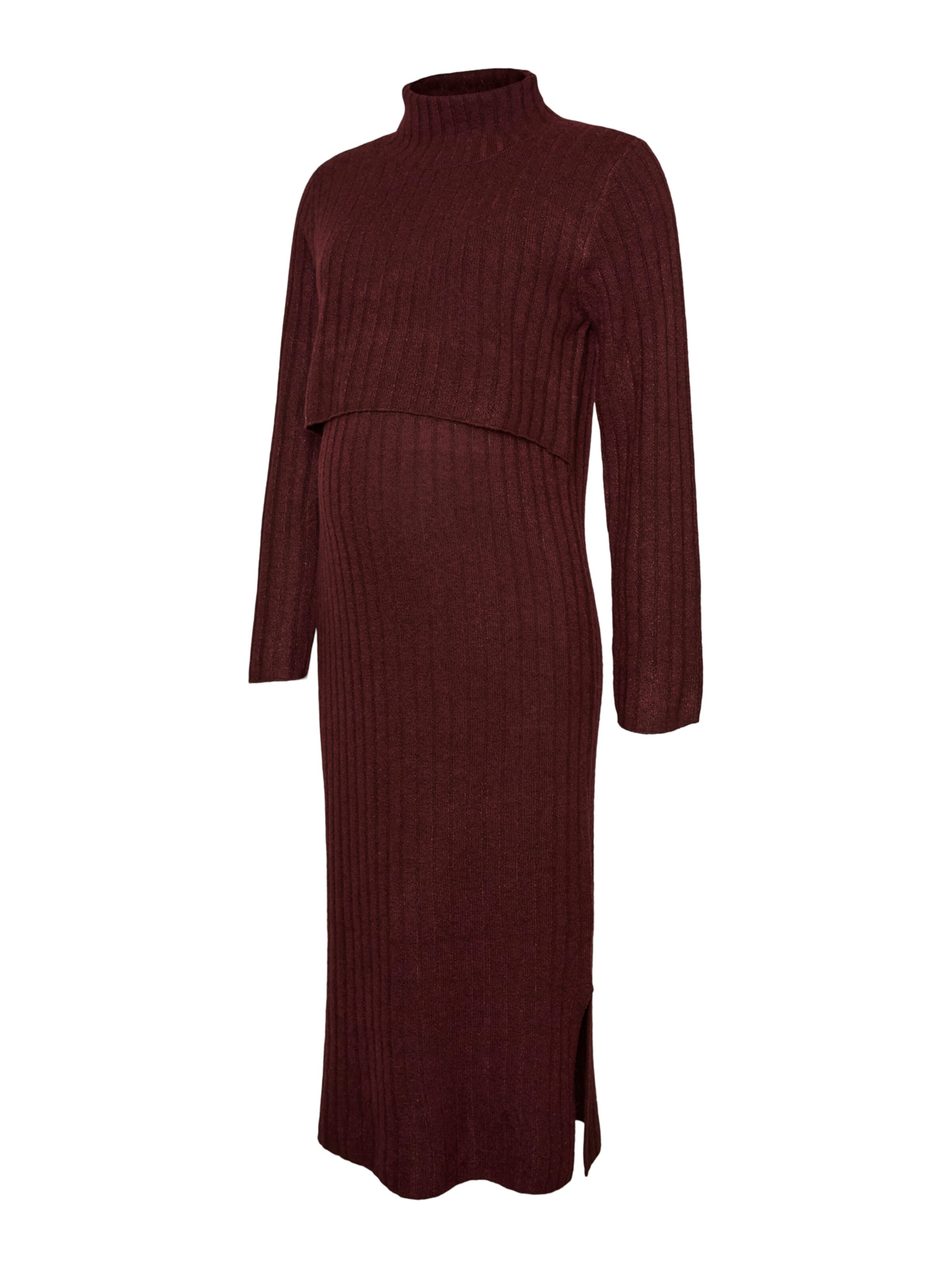 Robes en maille 'MLSUNIVA' MAMALICIOUS en rouge : devant