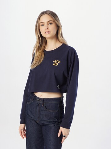 LEVI'S ® Paita 'GR Crop Football Tee' värissä sininen: edessä