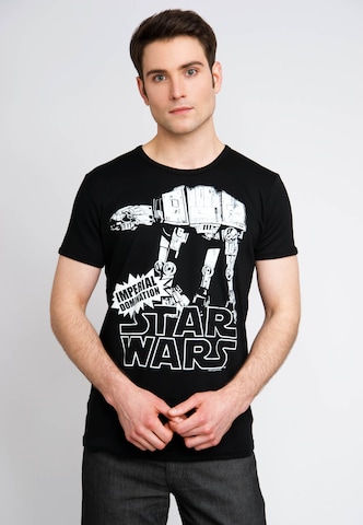 LOGOSHIRT Shirt 'AT-AT' in Black: front