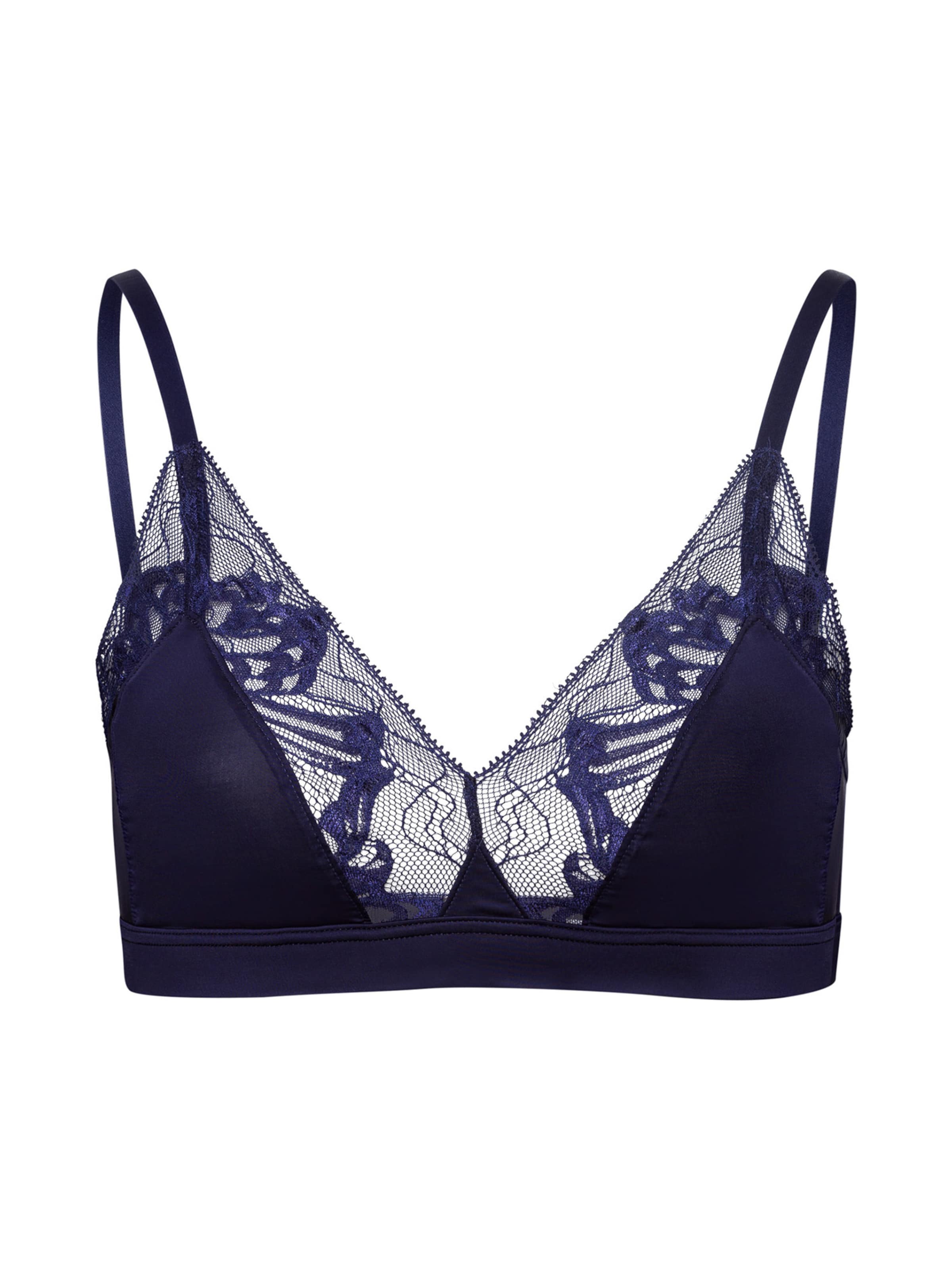 Hanro Triangle Bra ' Eva ' in Blue: front