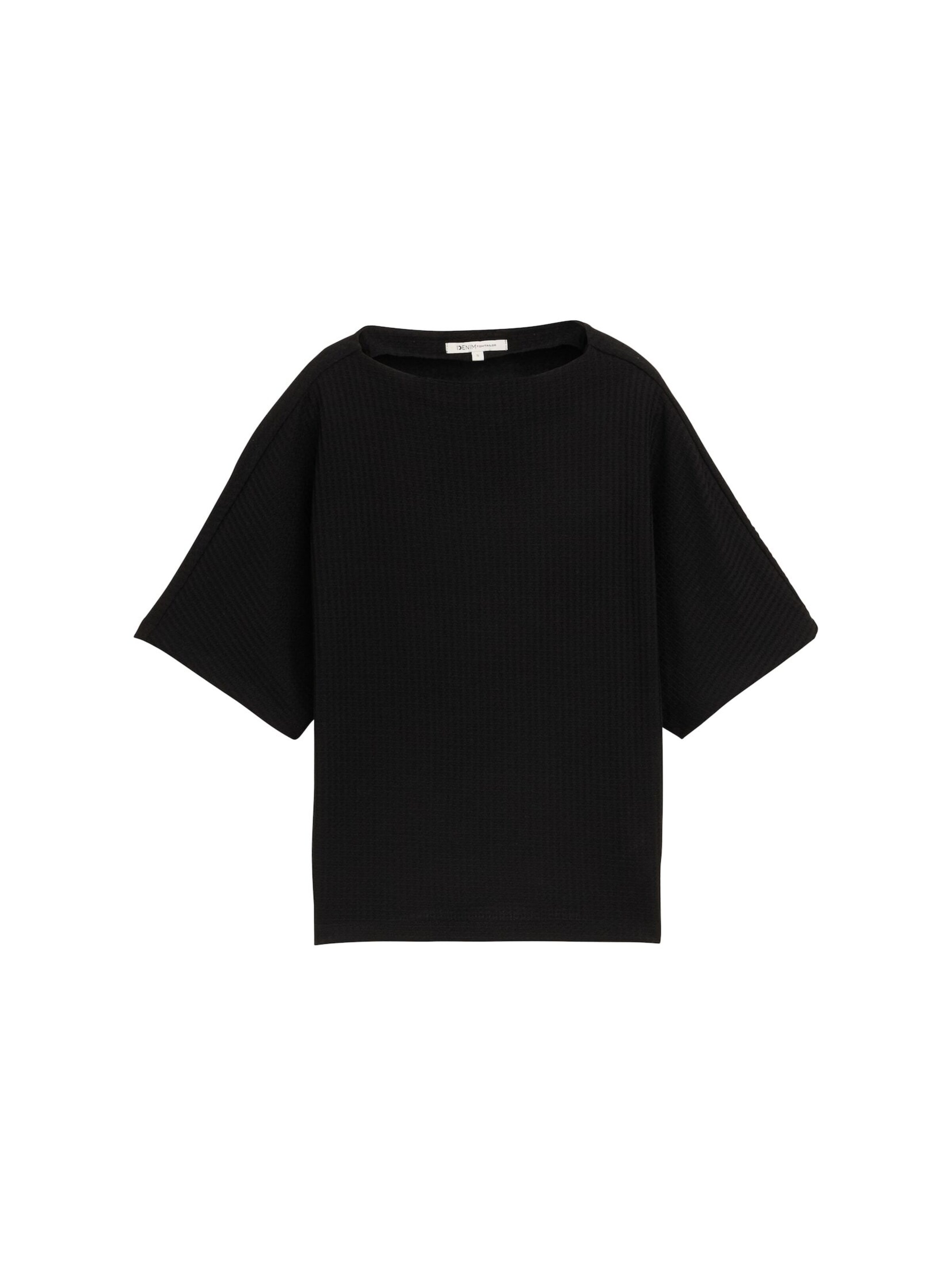 TOM TAILOR DENIM Shirt in Zwart: voorkant