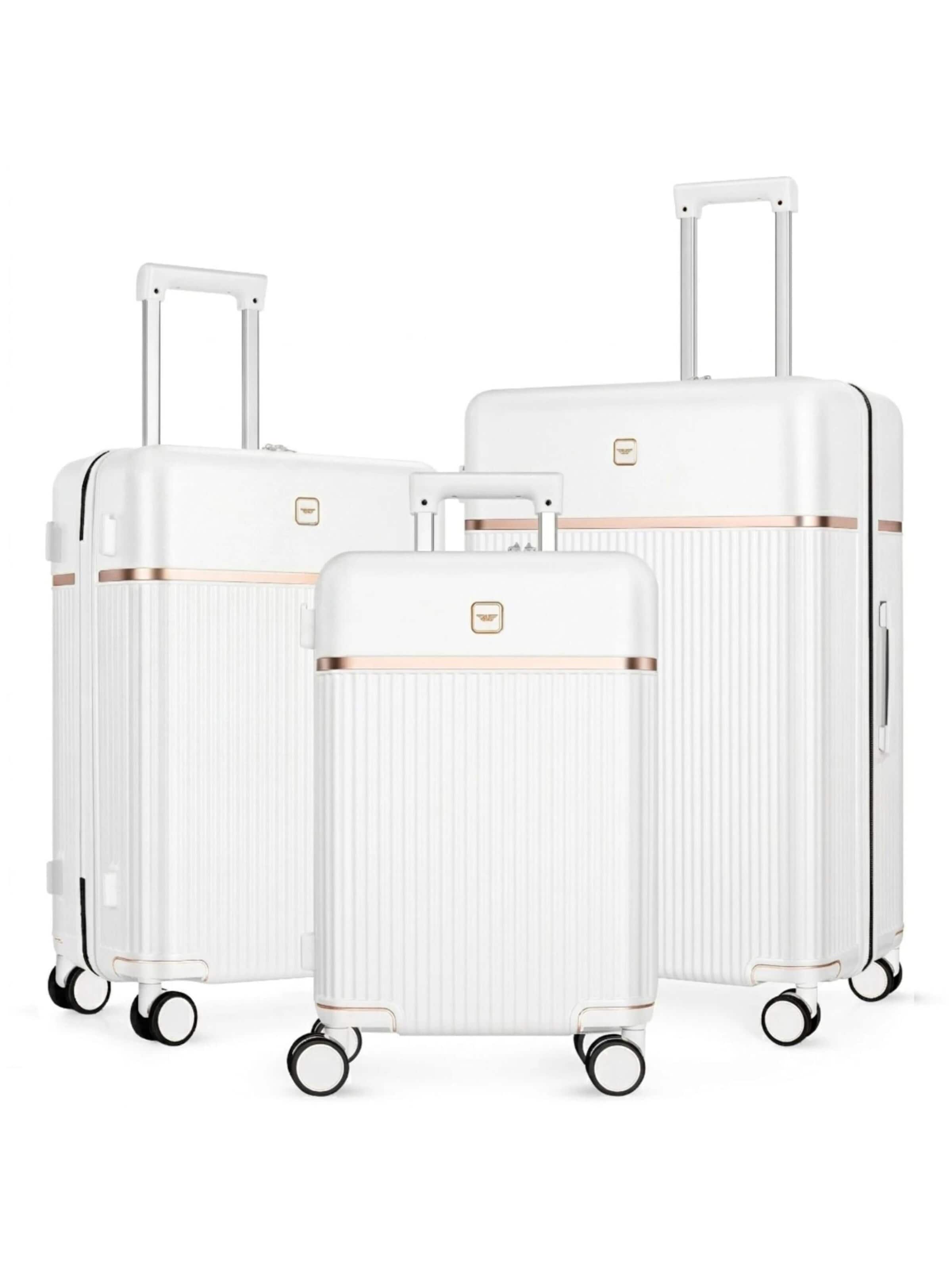 4FLY Suitcase Set in White: front