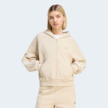ADIDAS SPORTSWEAR Sportsweatjacke in Beige: Vorderseite