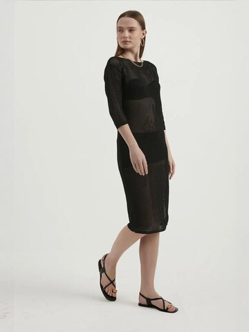 Hiccup Strickkleid in Schwarz