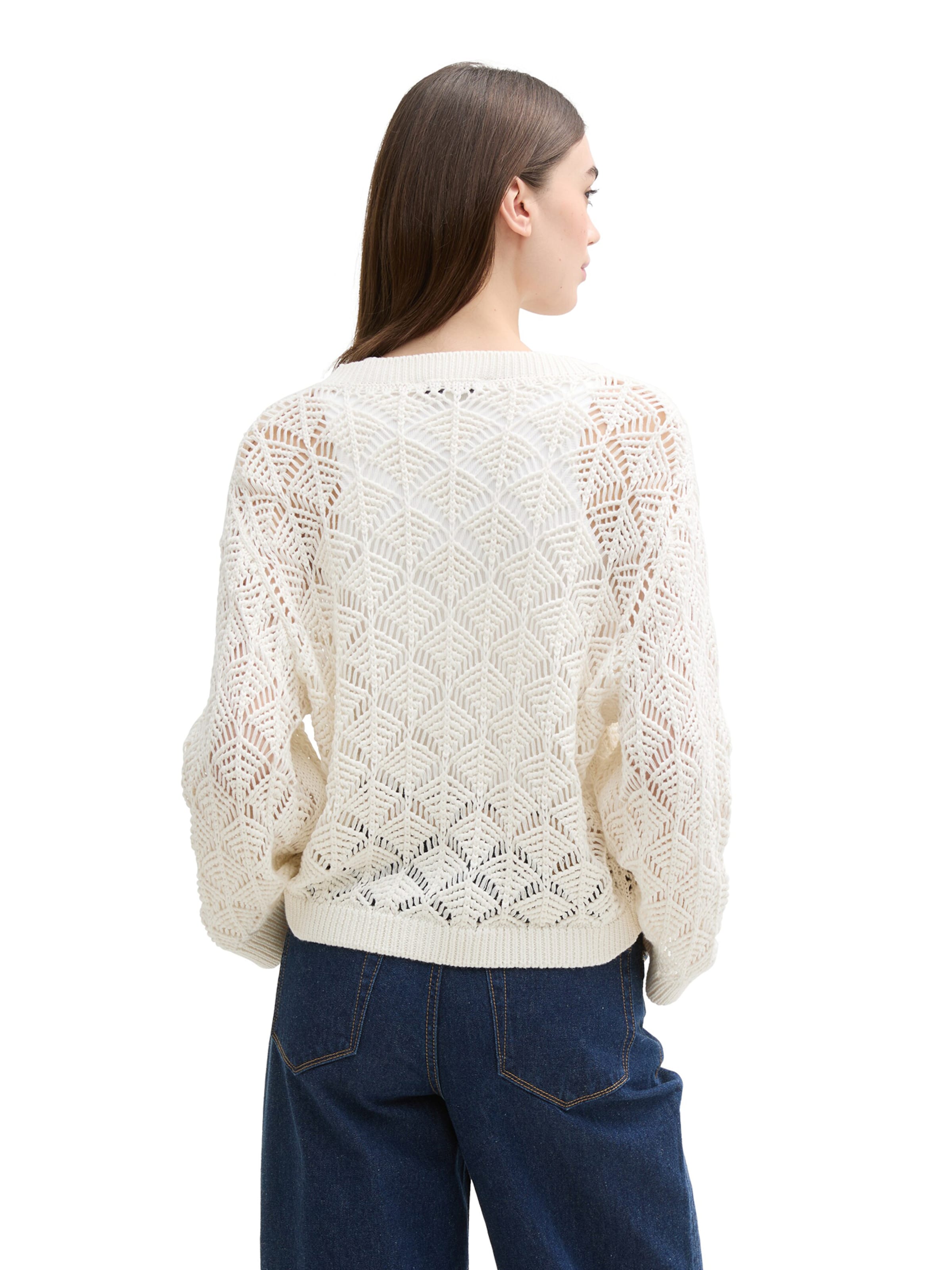 Cardigan TOM TAILOR DENIM en blanc