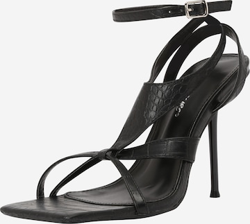 Public Desire Strap sandal 'HARNESS' in Black: front