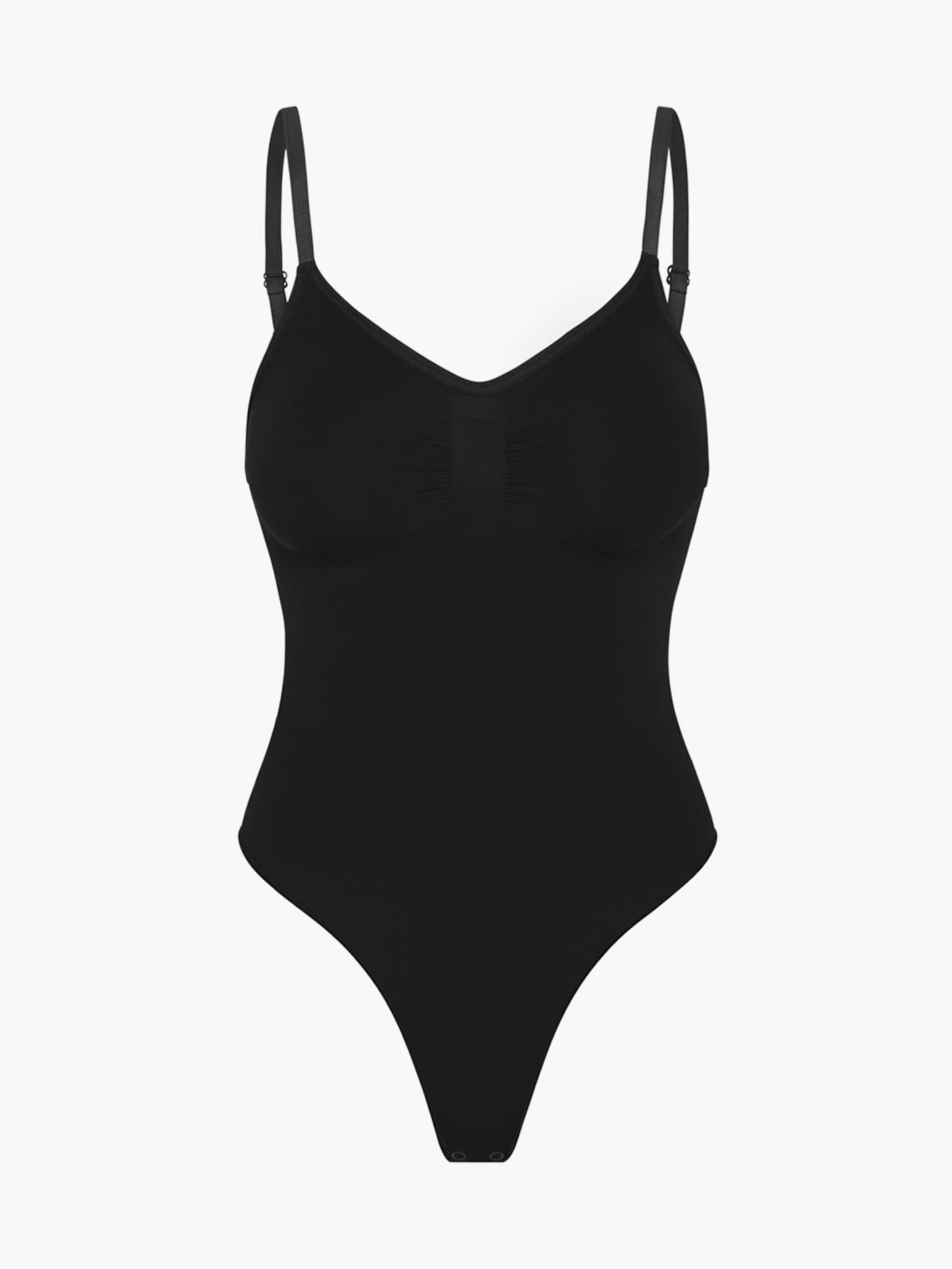 cfab (formerly creamy fabrics) Shapingbody 'Sculpting Shapewear mit String' in Zwart: voorkant