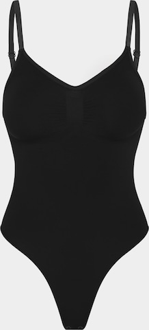 cfab (formerly creamy fabrics) Shapingbody 'Sculpting Shapewear mit String' in Zwart: voorkant