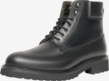 Henry Stevens Lace-Up Boots 'Barkley TB' in Black: front