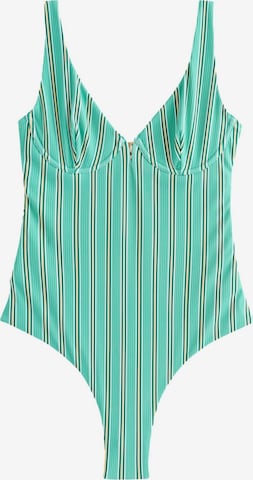 Costume intero di self. in verde: frontale