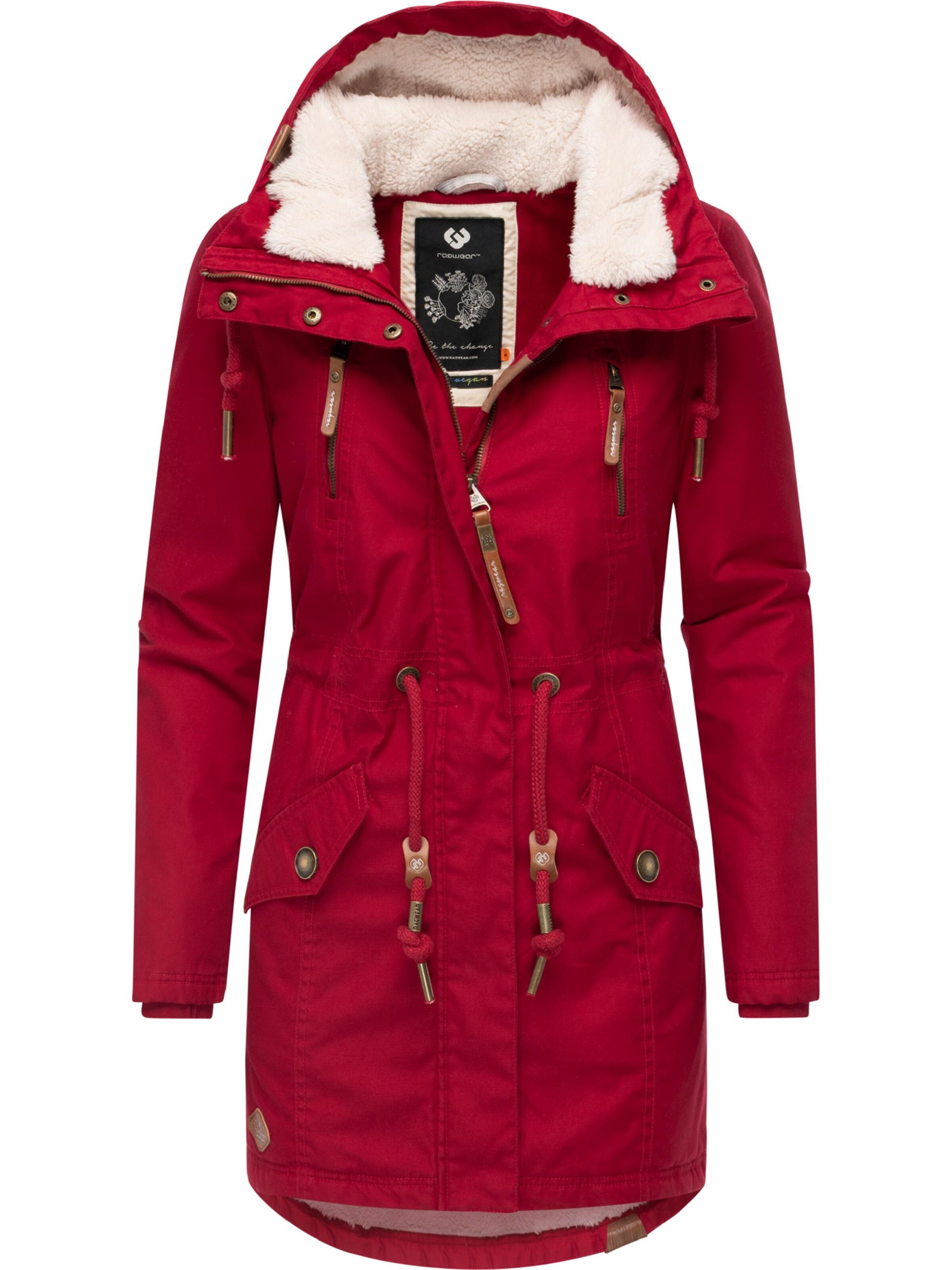 Ragwear Winter parka 'Elsie' in Red