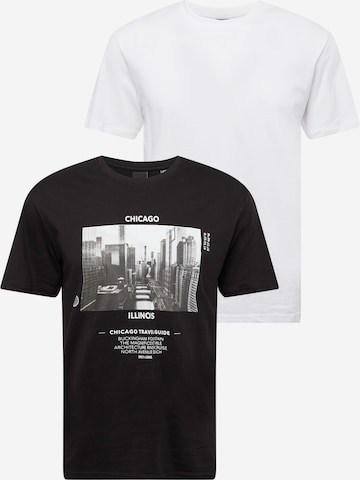 Only & Sons T-Shirt 'CHICAGO' in Schwarz: predná strana