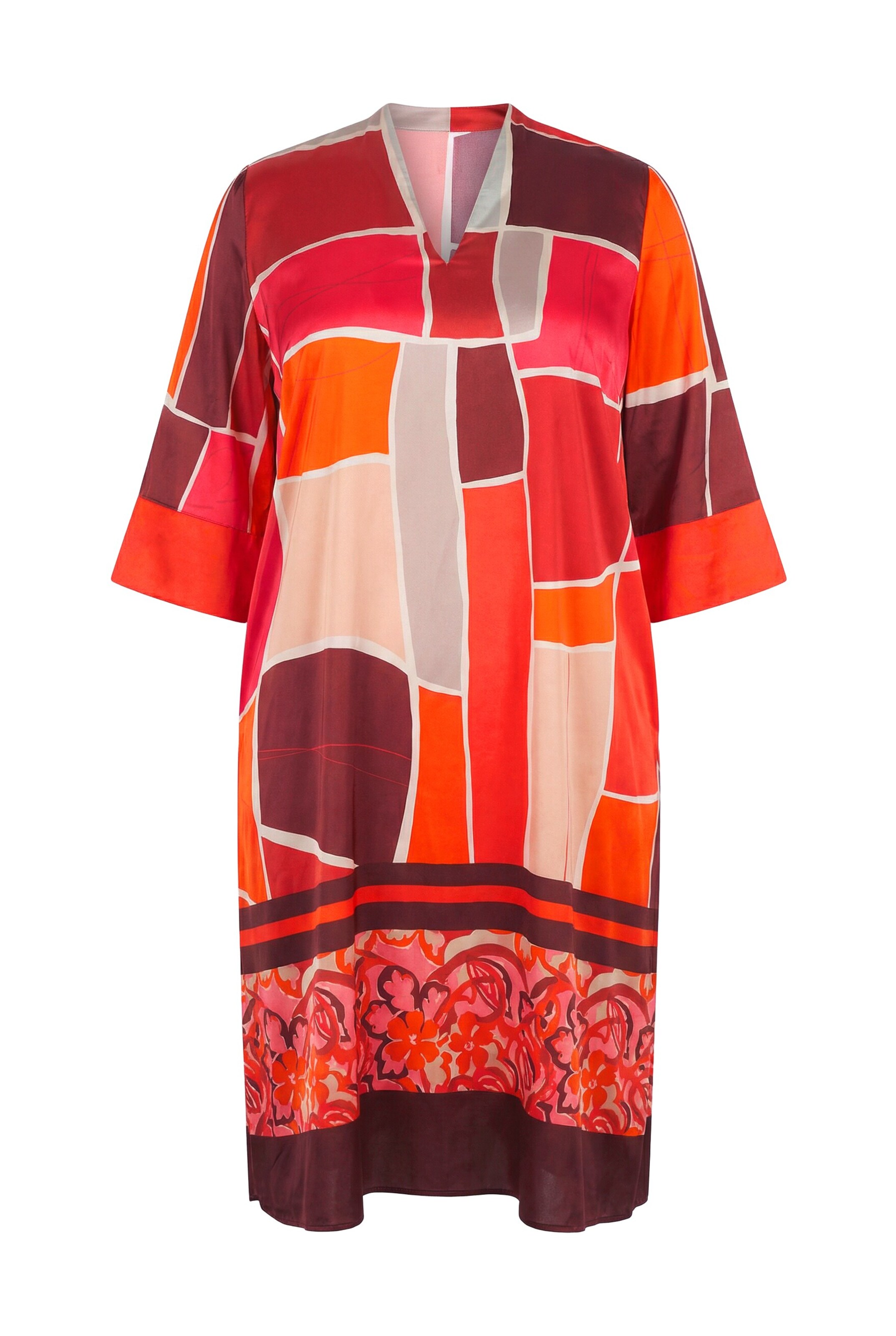 Ulla Popken Jurk in Roze: voorkant